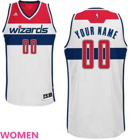 Women%27s Customized Washington Wizards White Swingman Adidas Swingman Home Basketball Jersey